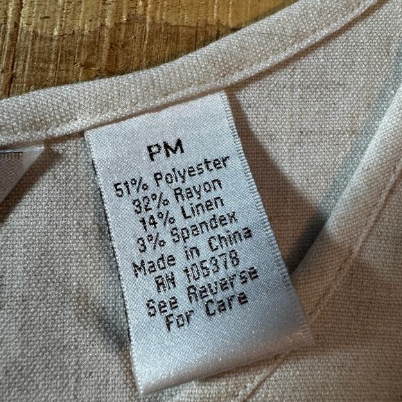 Drapers & Damons Women's Petite Medium Cream Pink Tan Gold Jacket w/Cream Tank - Picture 10 of 15